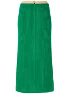 Calvin Klein 205w39nyc Ribbed Midi Skirt - Green