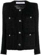 Iro Tetys Tweed-effect Jacket - Black