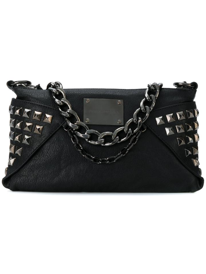 Pierre Balmain Studded And Chain Detail Shoulder Bag - Black
