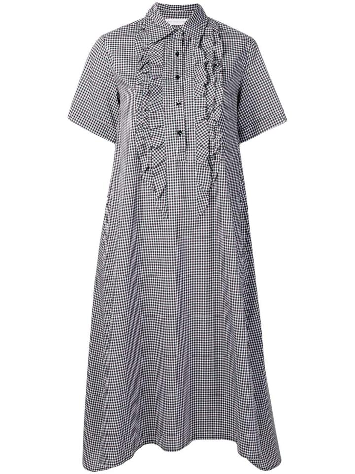 Société Anonyme Ruffle Trim Shirt Dress - Red