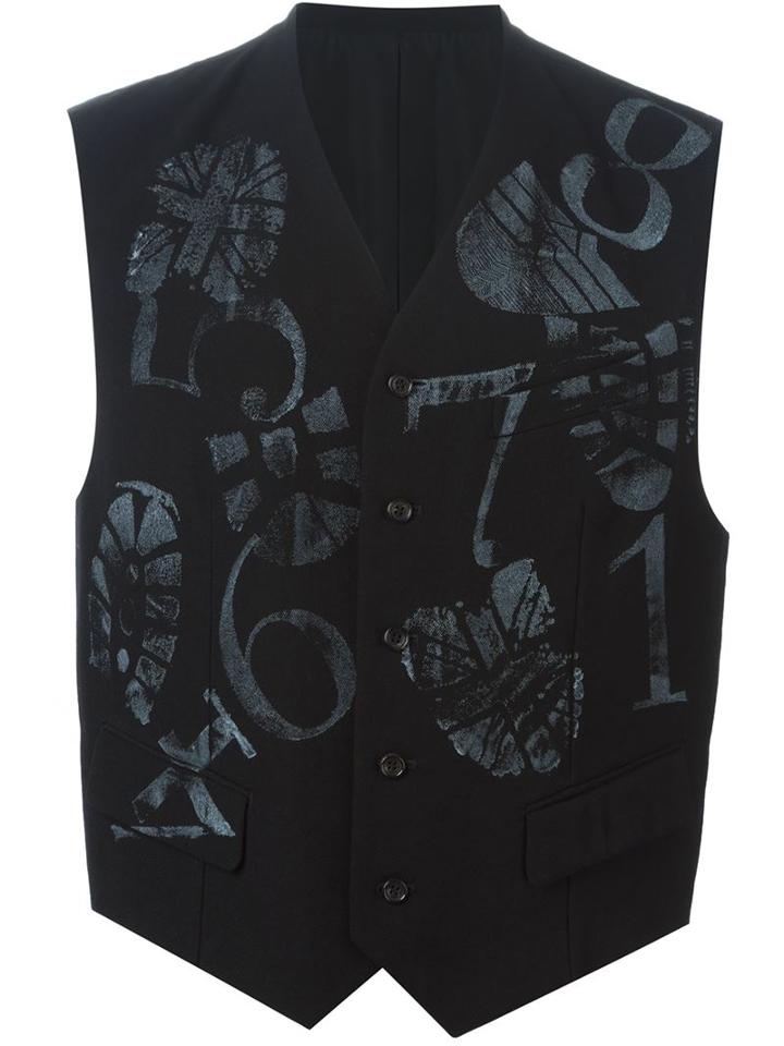 Comme Des Garcons Vintage Footprint & Number Waistcoat
