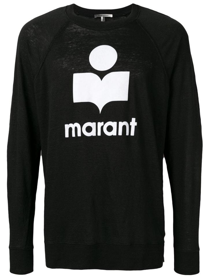 Isabel Marant Logo Print Sweater - Black