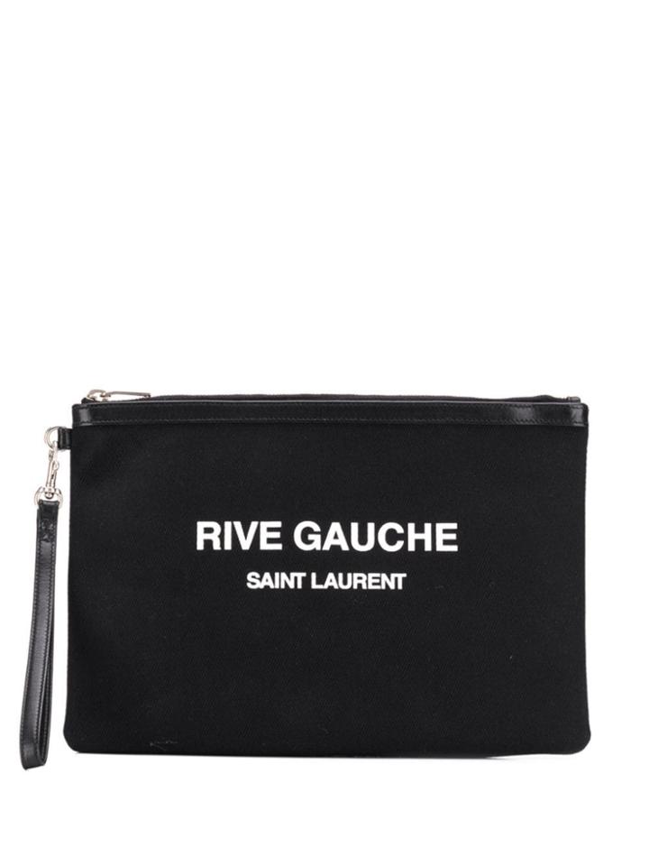 Saint Laurent Logo Print Pouch - Black