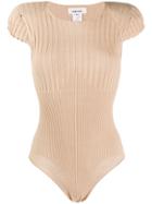 Circus Hotel Fitted Ribbed Body - Neutrals