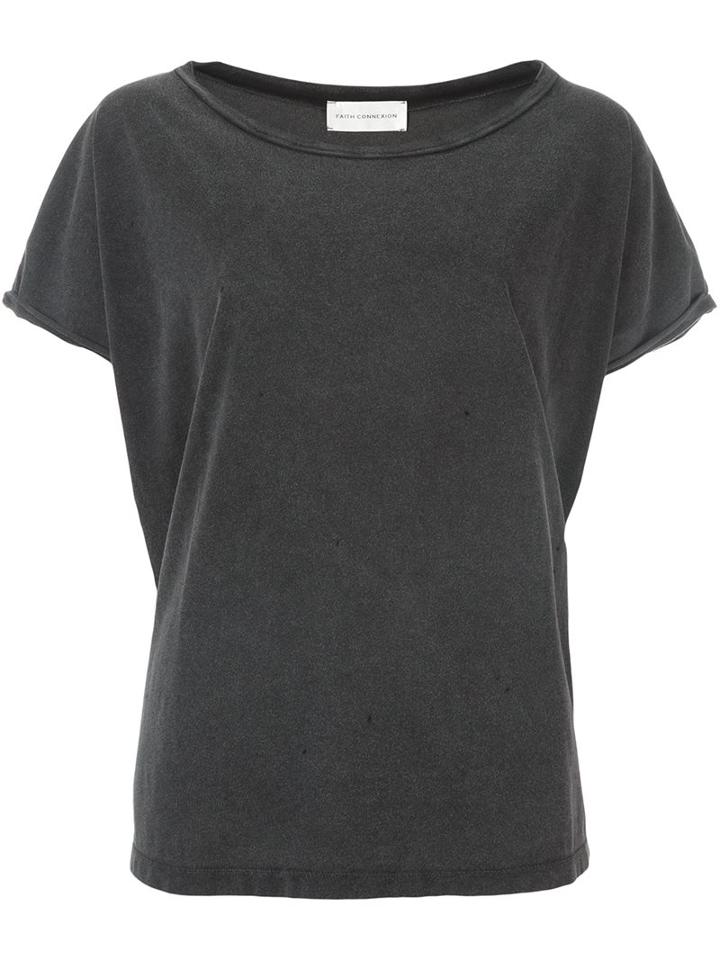 Faith Connexion Cropped T-shirt, Women's, Size: Small, Grey, Cotton