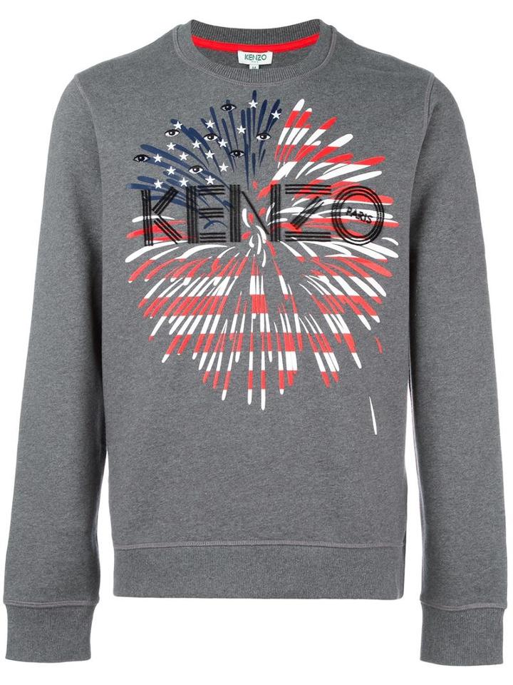 Kenzo 'fireworks' Sweatshirt, Men's, Size: Xs, Grey, Cotton