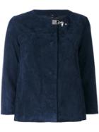 Fay Cropped Sleeve Jacket - Blue