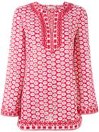 Tory Burch - Floral Pattern Kaftan - Women - Cotton/polyester - 12, Red, Cotton/polyester