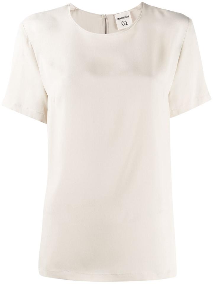 Semicouture Short-sleeve Top - Neutrals