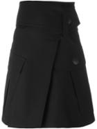 Marni A-line Wrap Skirt, Women's, Size: 36, Black, Silk/virgin Wool