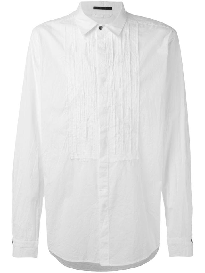 The Viridi-anne - Pleated Front Shirt - Men - Cotton - 5, White, Cotton