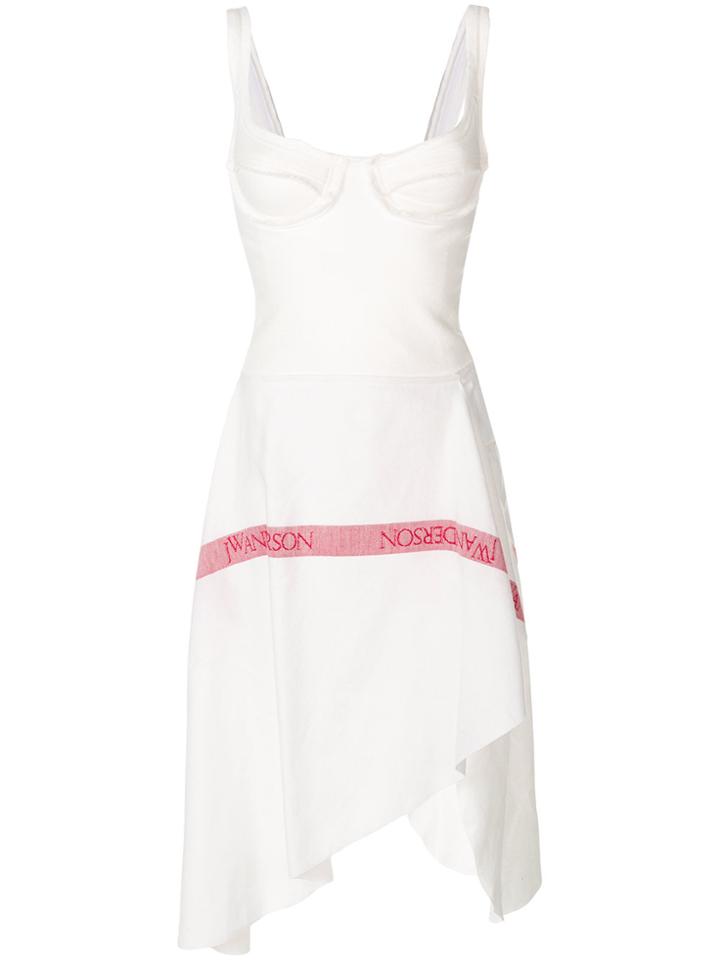 Jw Anderson Asymmetric Design Day Dress - White