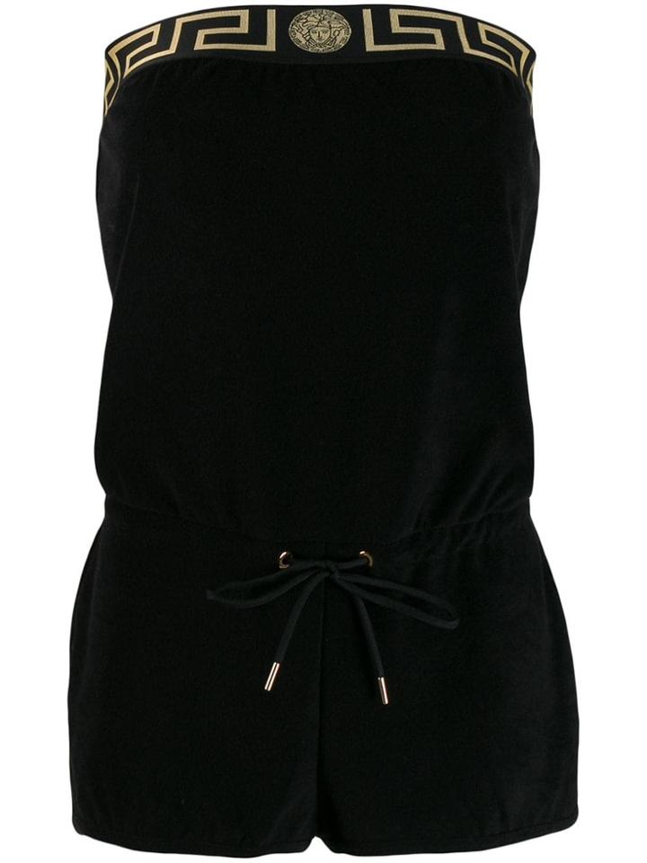 Versace Greca Playsuit - Black