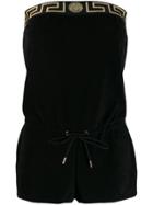 Versace Greca Playsuit - Black