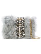 Emanuela Caruso Embellished Crossbody Bag - Grey