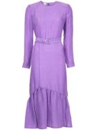 Baum Und Pferdgarten Ruffled Hem Dress - Purple