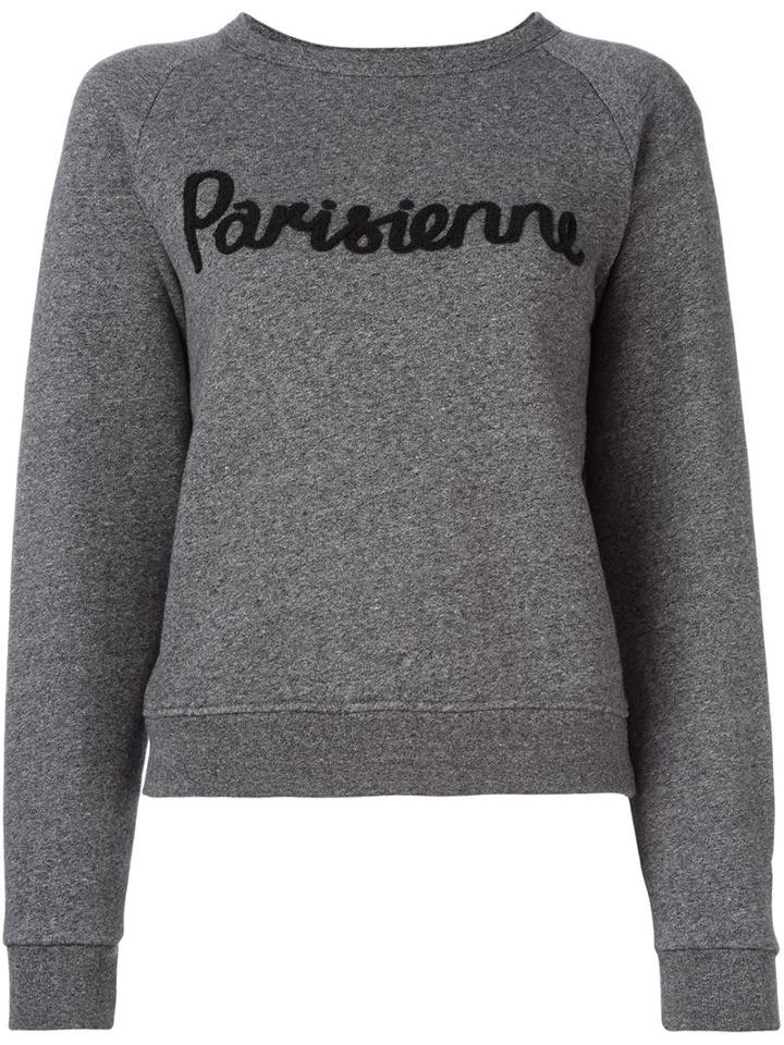 Maison Kitsuné 'parisienne' Sweatshirt, Women's, Size: Medium, Black, Cotton