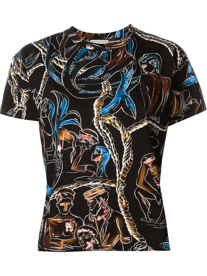 Emilio Pucci Fantasy Print T-shirt