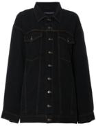 Y / Project Oversized Shoulder Panel Denim Jacket - Black