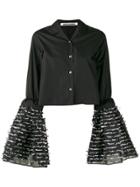 Jourden Flared Sleeve Shirt - Black