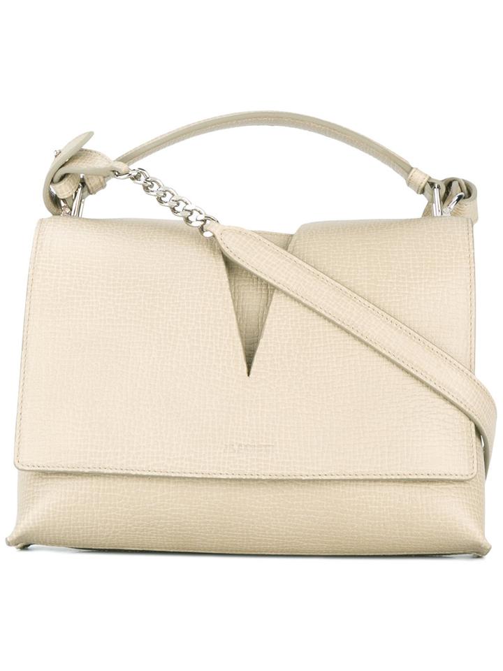 Jil Sander Cut-off Detail Tote, Women's, Nude/neutrals, Calf Leather
