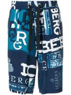 Iceberg All Over Logo Shorts - Blue