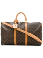 Louis Vuitton Vintage Keepall 50 Bandouliere Luggage Bag - Brown