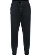 Greg Lauren Buttoned Detailing Sweatpants, Men's, Size: 2, Black, Cotton