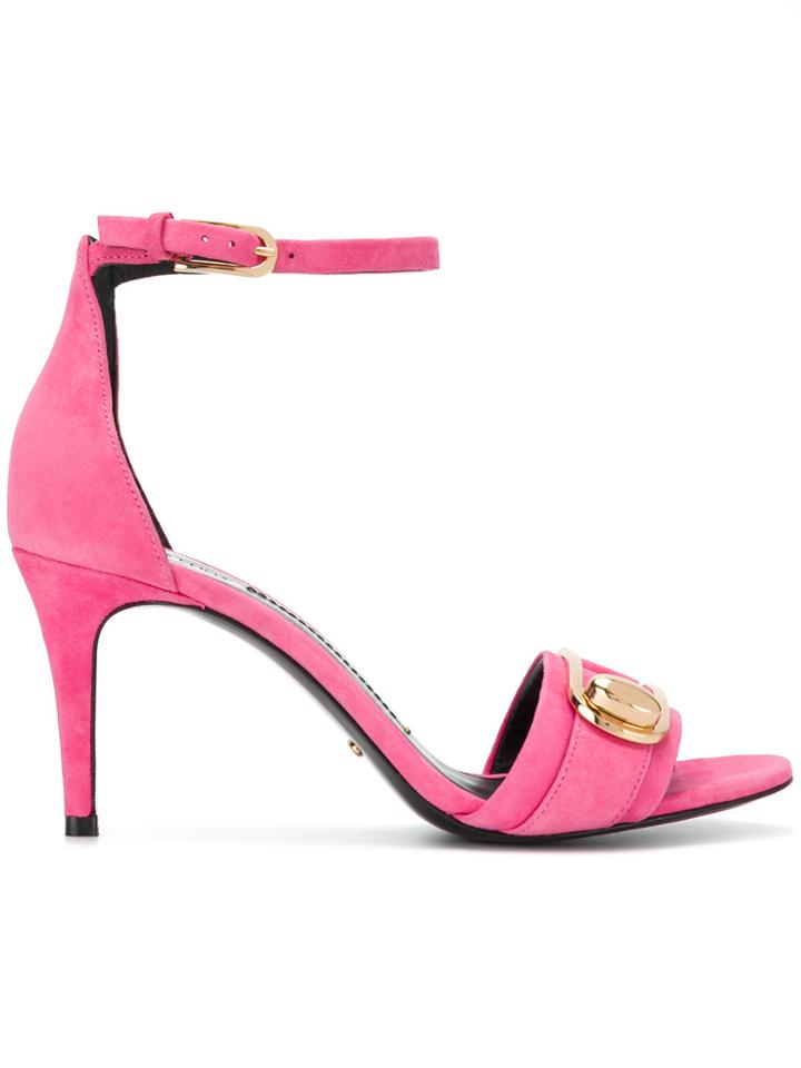 Stella Luna Embellished Two-strap Sandals - Pink & Purple