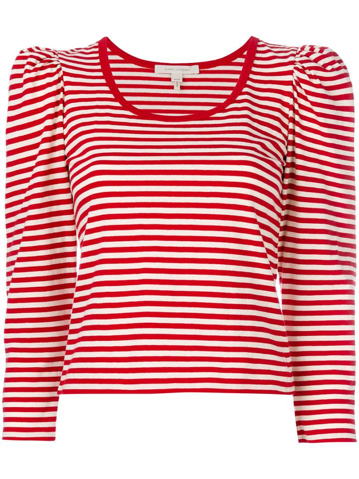 Marc Jacobs - Striped Top - Women - Cotton - S, Red, Cotton