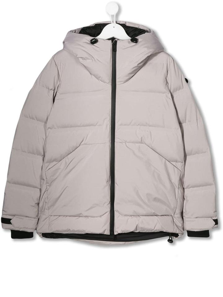 Ai Riders On The Storm Logo Patch Padded Jacket - Grey