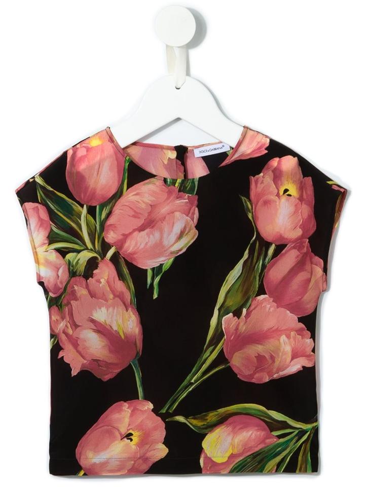 Dolce & Gabbana Kids Dolce & Gabbana Kids L5jt4ig7iri Hn26f Natural (other)->silk, Girl's, Size: 6 Yrs, Black