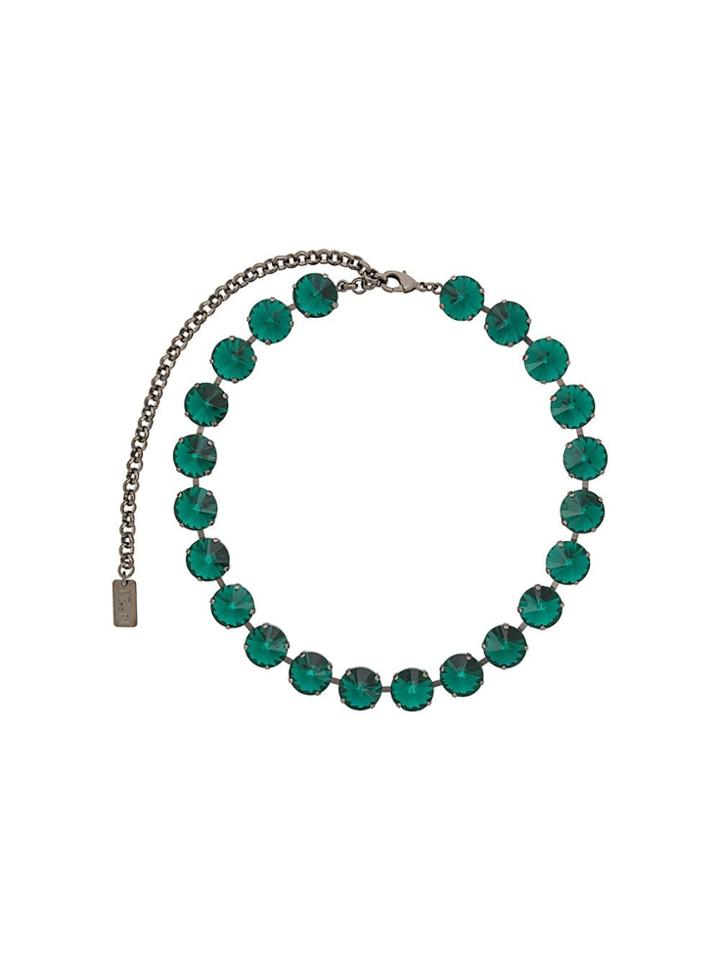 No21 Crystal Choker Necklace - Green