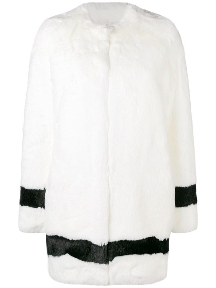 La Seine & Moi Petra Faux-fur Coat - White