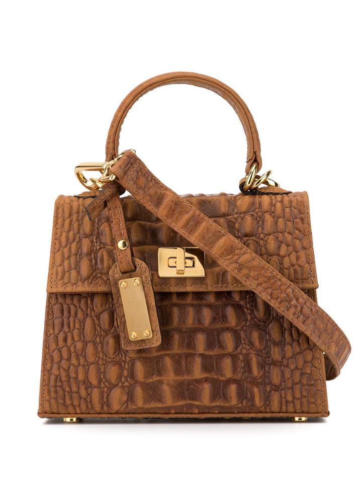 Sandra J Micro Jackie Handbag - Brown