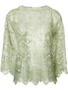 Ermanno Scervino Embroidered Crochet Blouse - Green