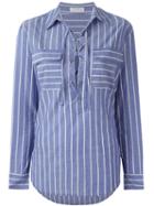 Equipment Striped Shirt, Women's, Size: Large, Blue, Cotton