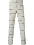 Soulland 'kreuzberg' Striped Trousers, Men's, Size: Large, Nude/neutrals, Viscose/linen/flax