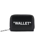 Off-white Printed Small Zip Around Wallet - Black