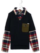 Dsquared2 Kids Sweater And Checked Shirt, Boy's, Size: 8 Yrs, Blue