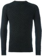 Lanvin Cable Knit Jumper, Men's, Size: Medium, Grey, Wool