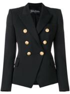 Balmain Double-breasted Fitted Jacket - Black