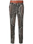 Sophie Theallet - Pine (green) Cone Print Trousers - Women - Cotton - 6, Cotton
