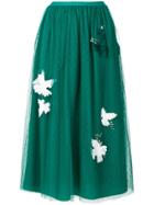 Red Valentino Embellished Layer Skirt - Green