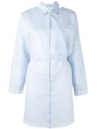 Nanushka - Striped Longline Shirt - Women - Cotton/linen/flax/polyester - Xs, Women's, White, Cotton/linen/flax/polyester