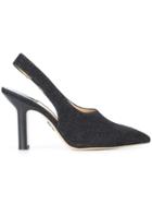 Paul Andrew Pointed Toe Slingback Pumps - Black
