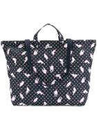 Miu Miu Cat Embroidered Denim Tote Bag - Blue