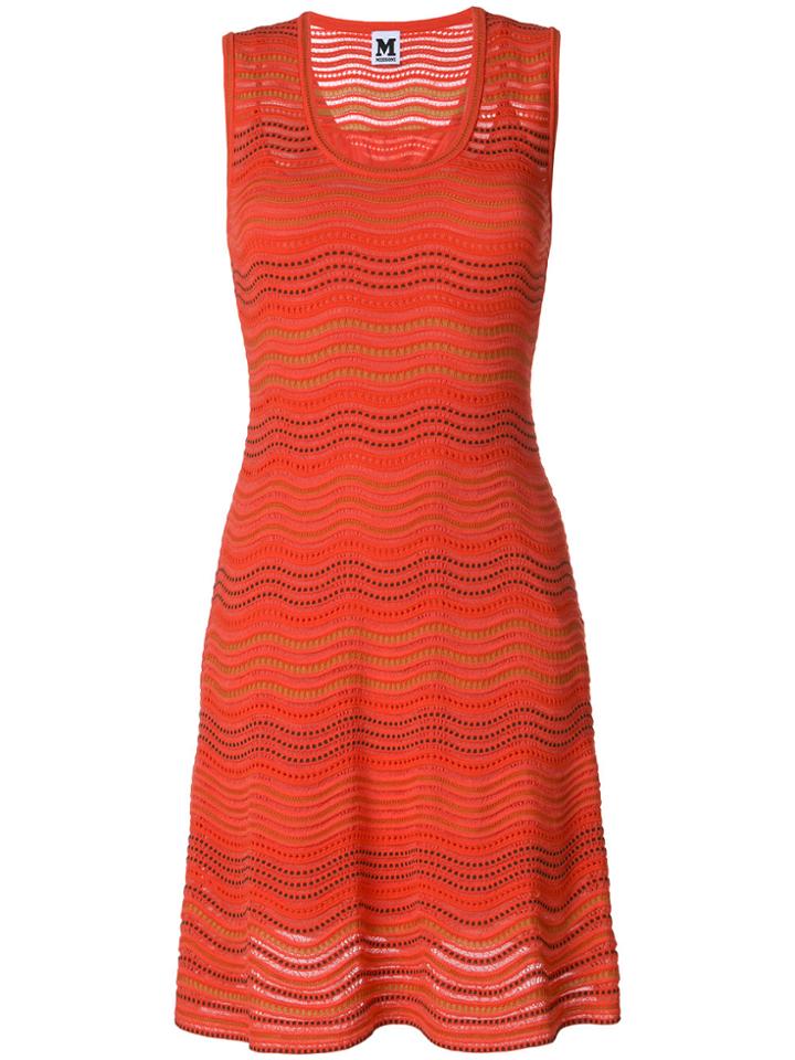 M Missoni Wave Knit Sleeveless Dress - Yellow & Orange