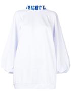 Gina Printed Collar Sweater - White