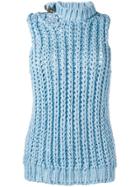 Calvin Klein 205w39nyc Sleeveless Knitted Top - Blue